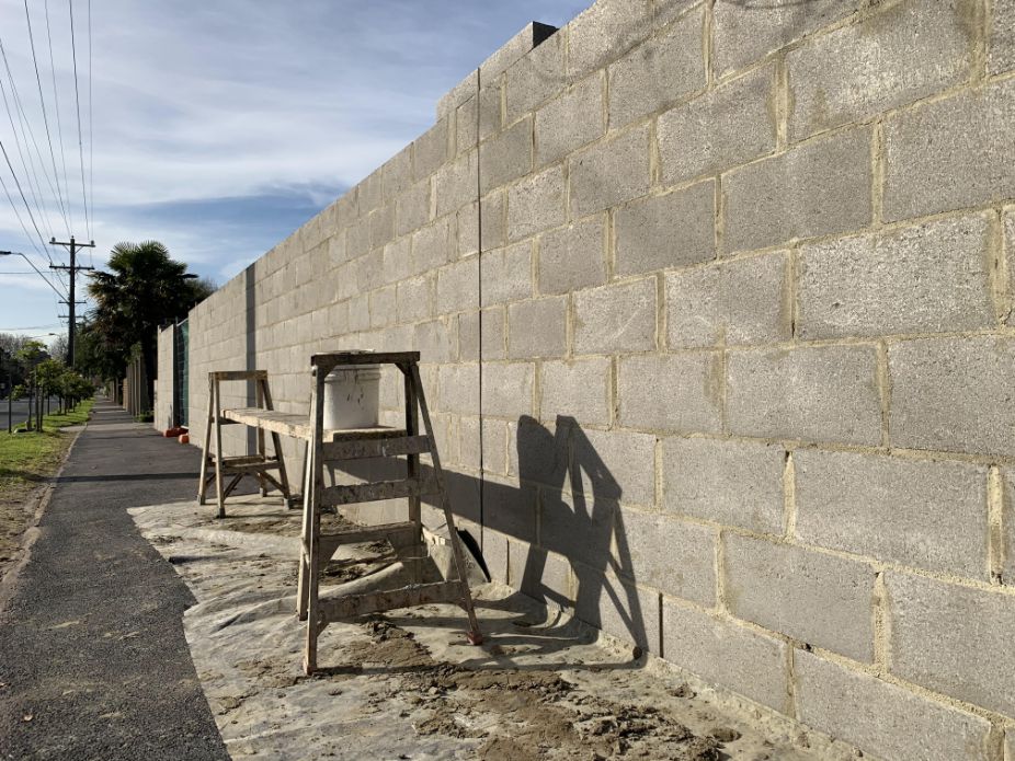 Block wall being Built in Hobart by Hobart Bricklayers